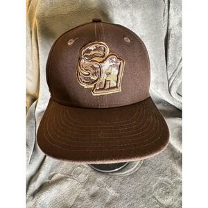 San Antonio Missions Baseball Hat Cap Fitted Mens 7 1/4 Brown New Era On Field